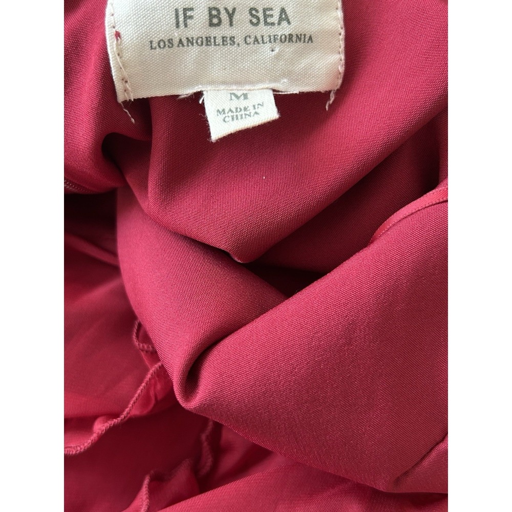 Red Maxi Slip Dress with Ruffle Texture - Picture 8 of 9